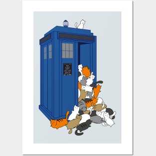 TARDIS and kittens Posters and Art